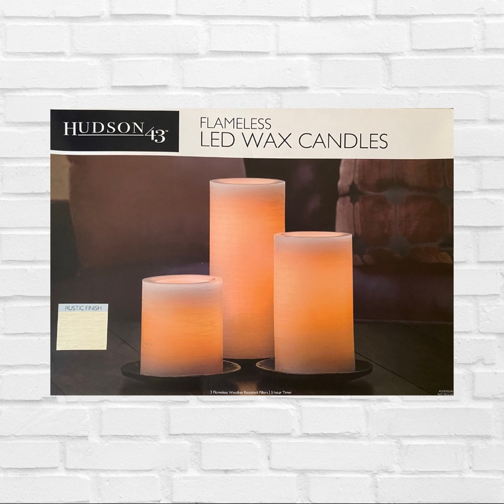 hudson 43 flameless candles vanilla scented new